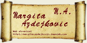 Margita Azdejković vizit kartica